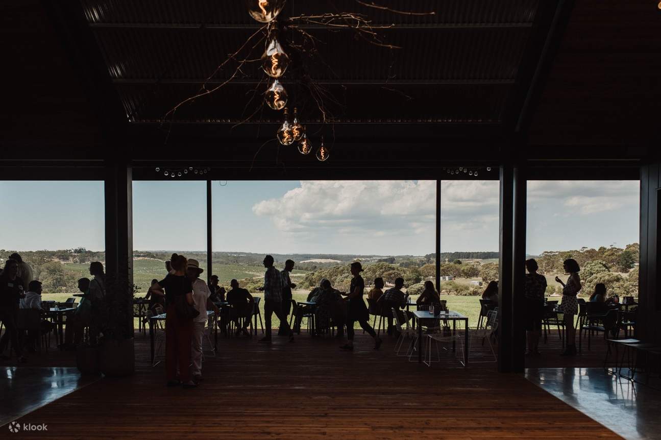 Enjoy panoramic views at the Never Never Distillery Door