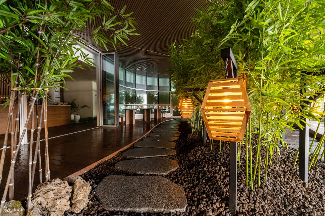 Terrazza all'aperto nel CLUBD OASIS Spa & Water Park