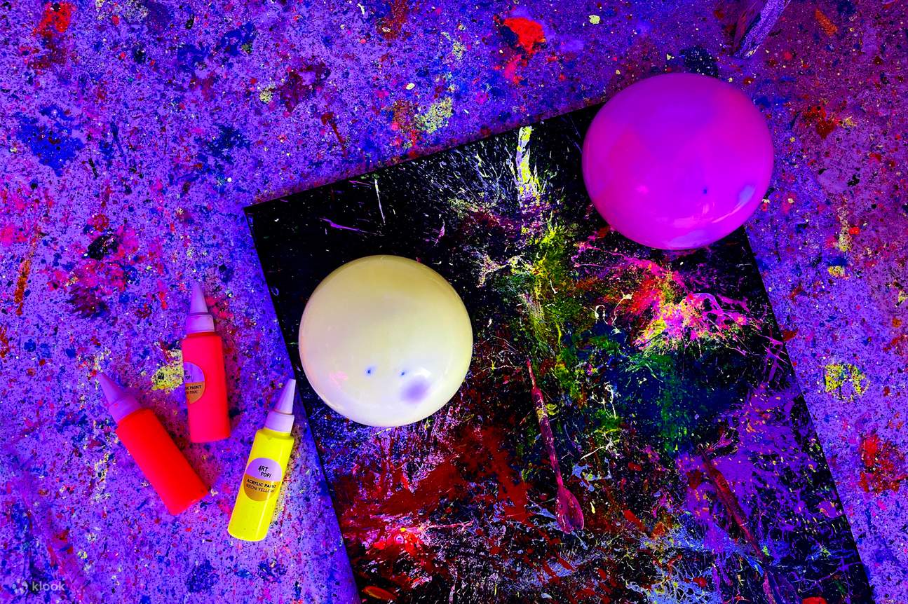 Neon Balloon Splatter Art Singapore