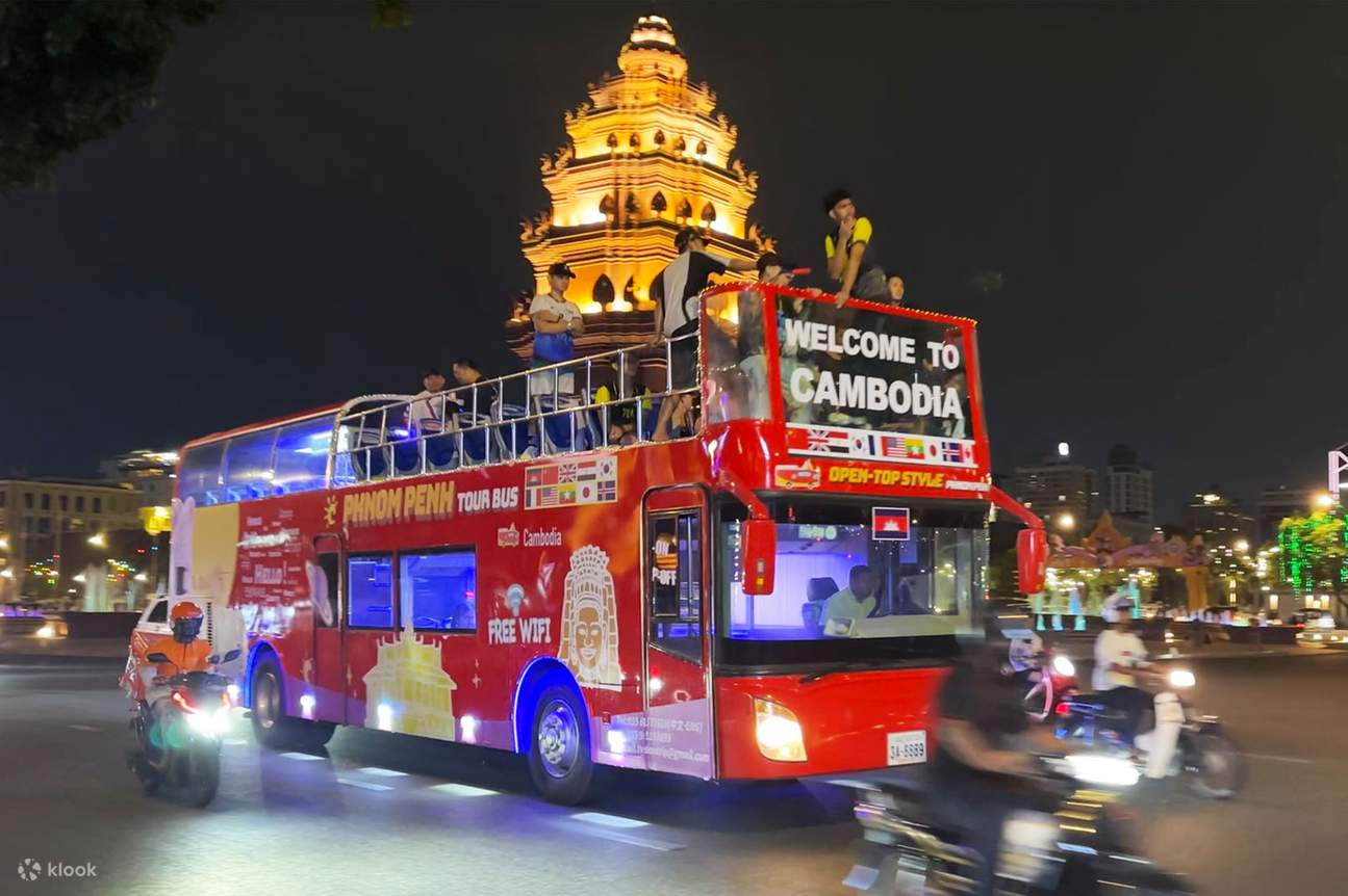 Phnom Penh: Tiket Bus Hop-On Hop-Off dengan Mekong Cruise Gratis