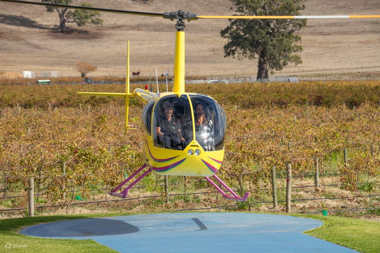 barossa valley wine tour with lunch and helicopter flight