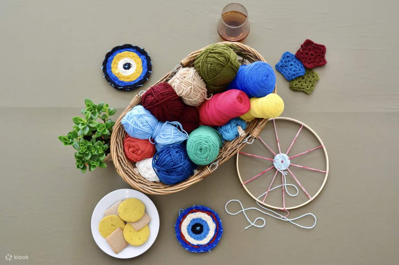 Athens: Bengkel Menenun Evil Eye dengan Teh Greek