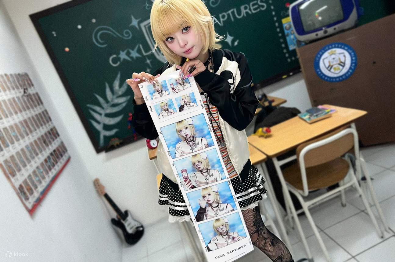 Fotograf 4 potongan saiz XL BESAR konsep filem vintaj 84cm di Hongdae