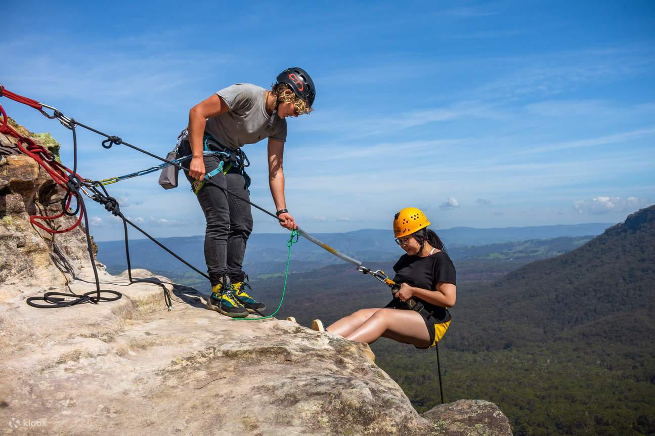 Discesa in corda doppia Blue Mountains