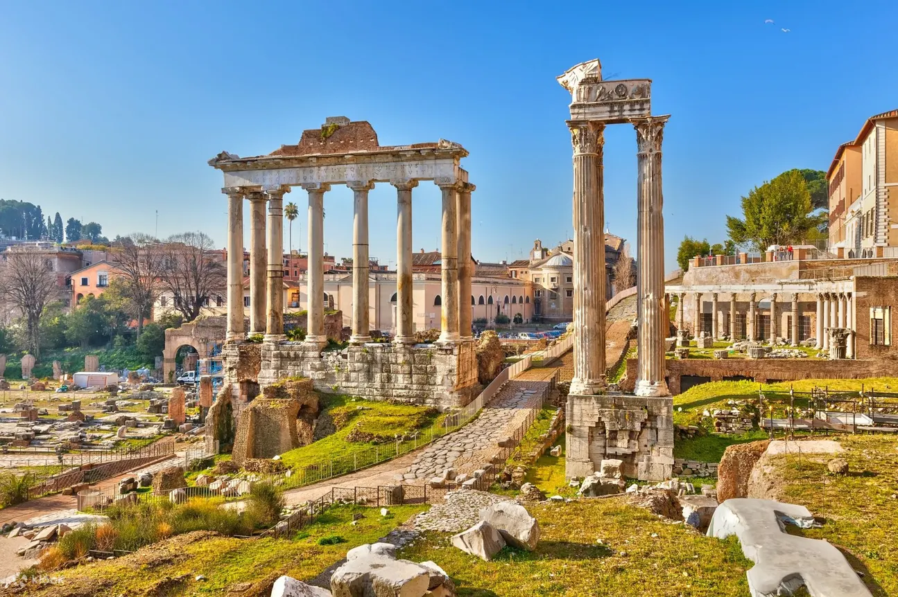 Take in the grandeur of the Roman Forum with the convenience of a hop-on-hop-off tour
