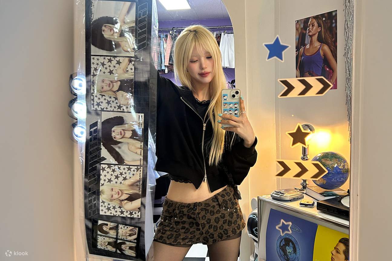 Fotograf 4 potongan saiz XL BESAR konsep filem vintaj 84cm di Hongdae