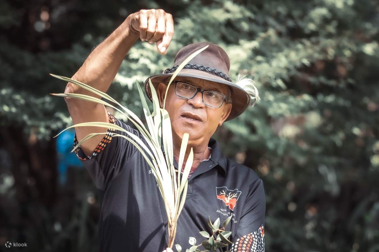 Warga emas bersama tumbuhan tradisional