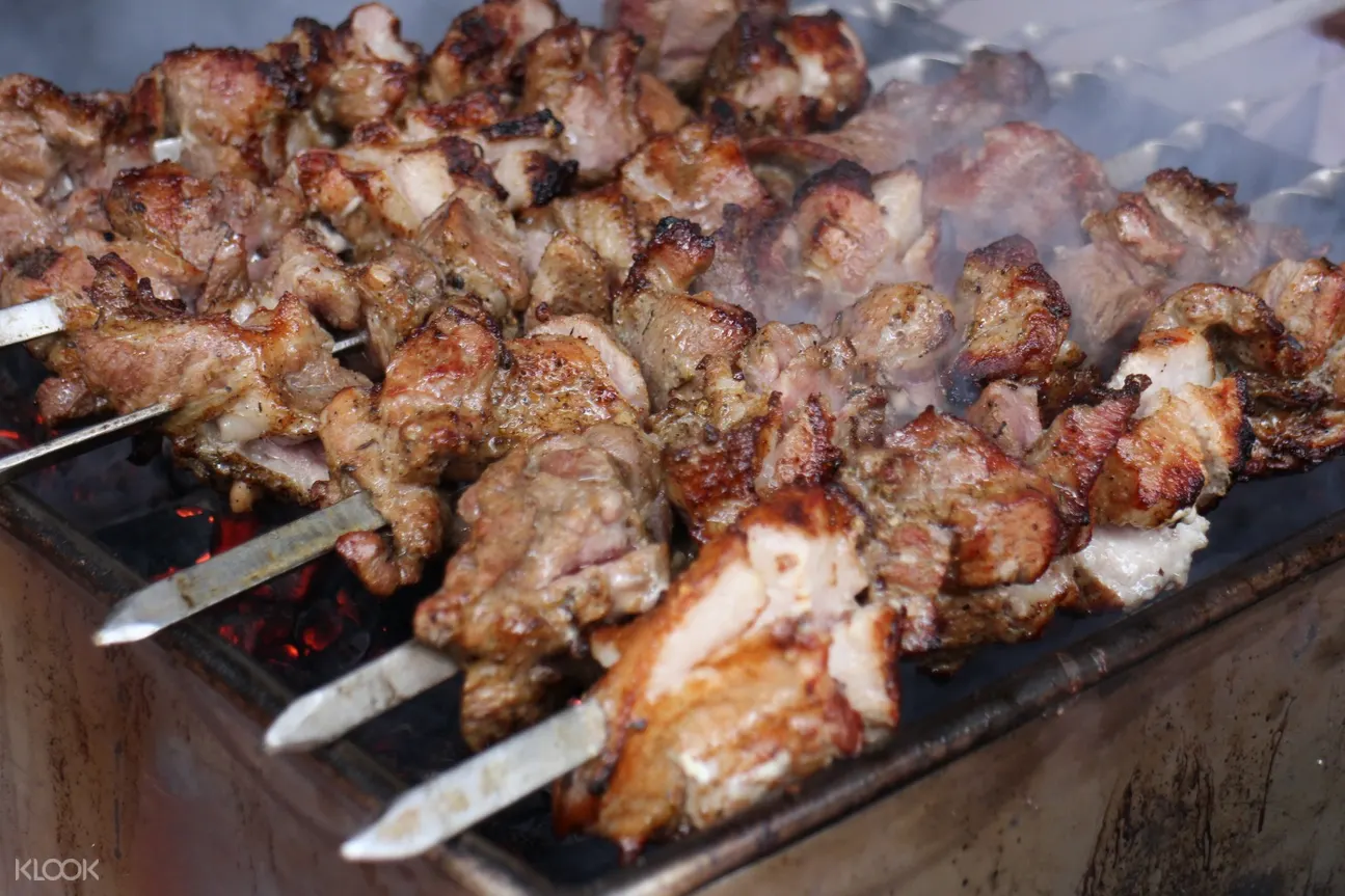 大叻市豬肉串