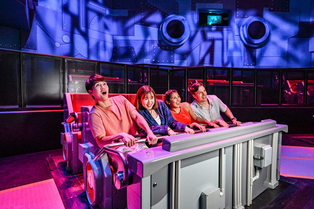 Join Gru, the girls, and the gang for a wild ride through mischief and madness at the Minion Mayhem!