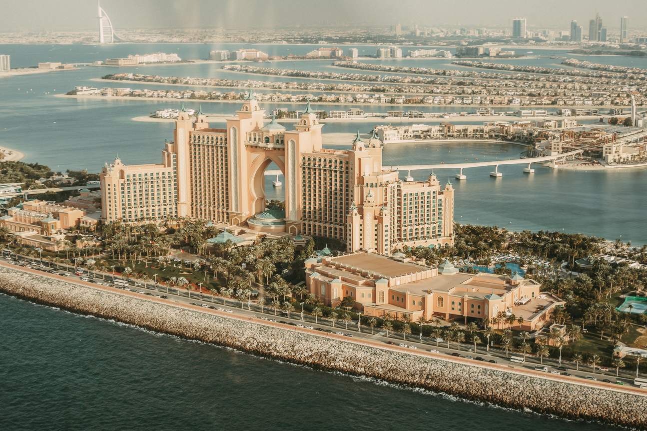 Aerial View Of The Palm Islands.