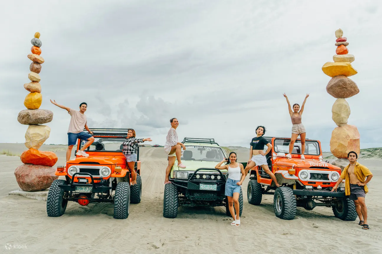 jeep in sand dunes