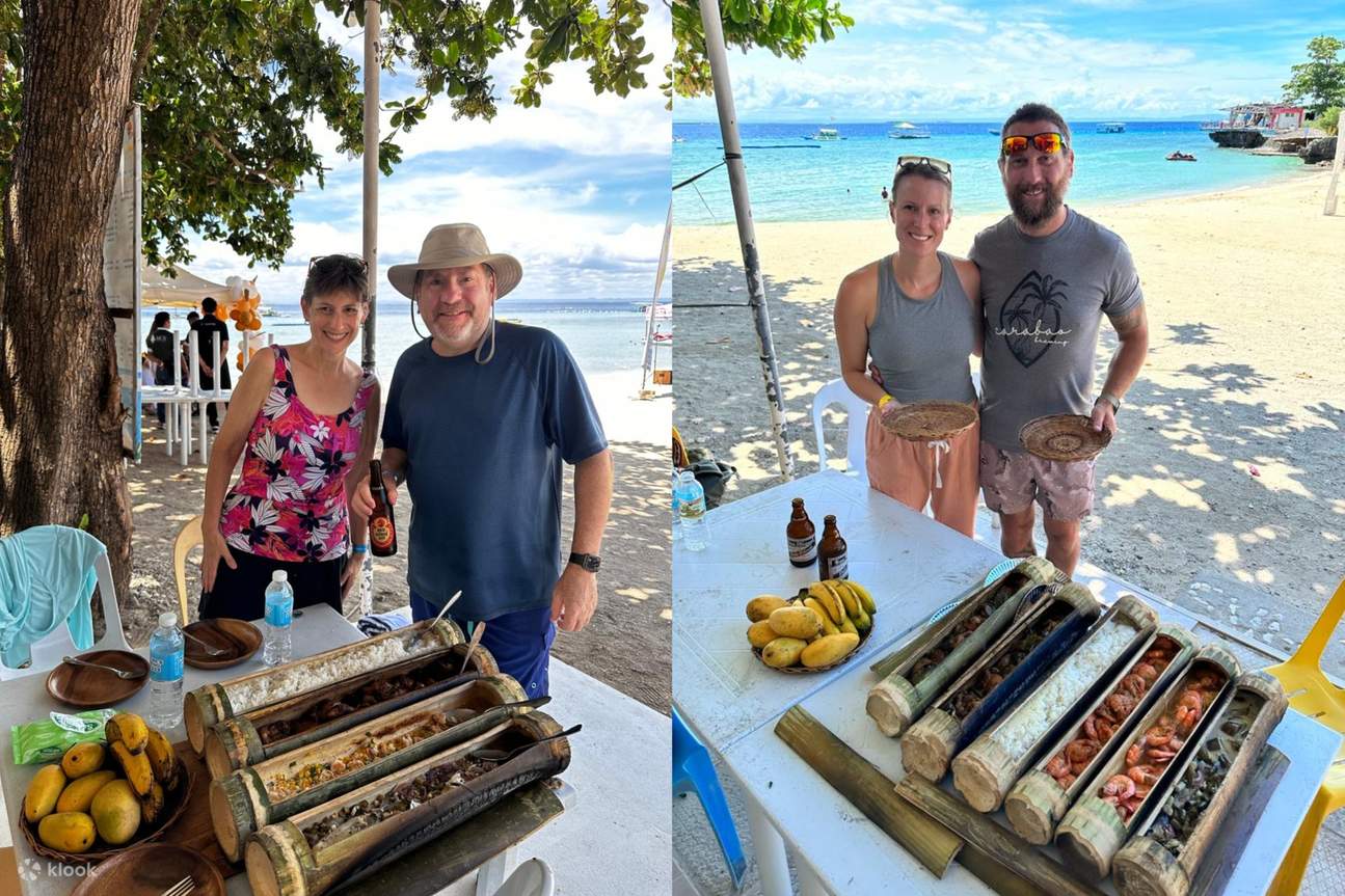 Parejas disfrutando de la cocina en bambú