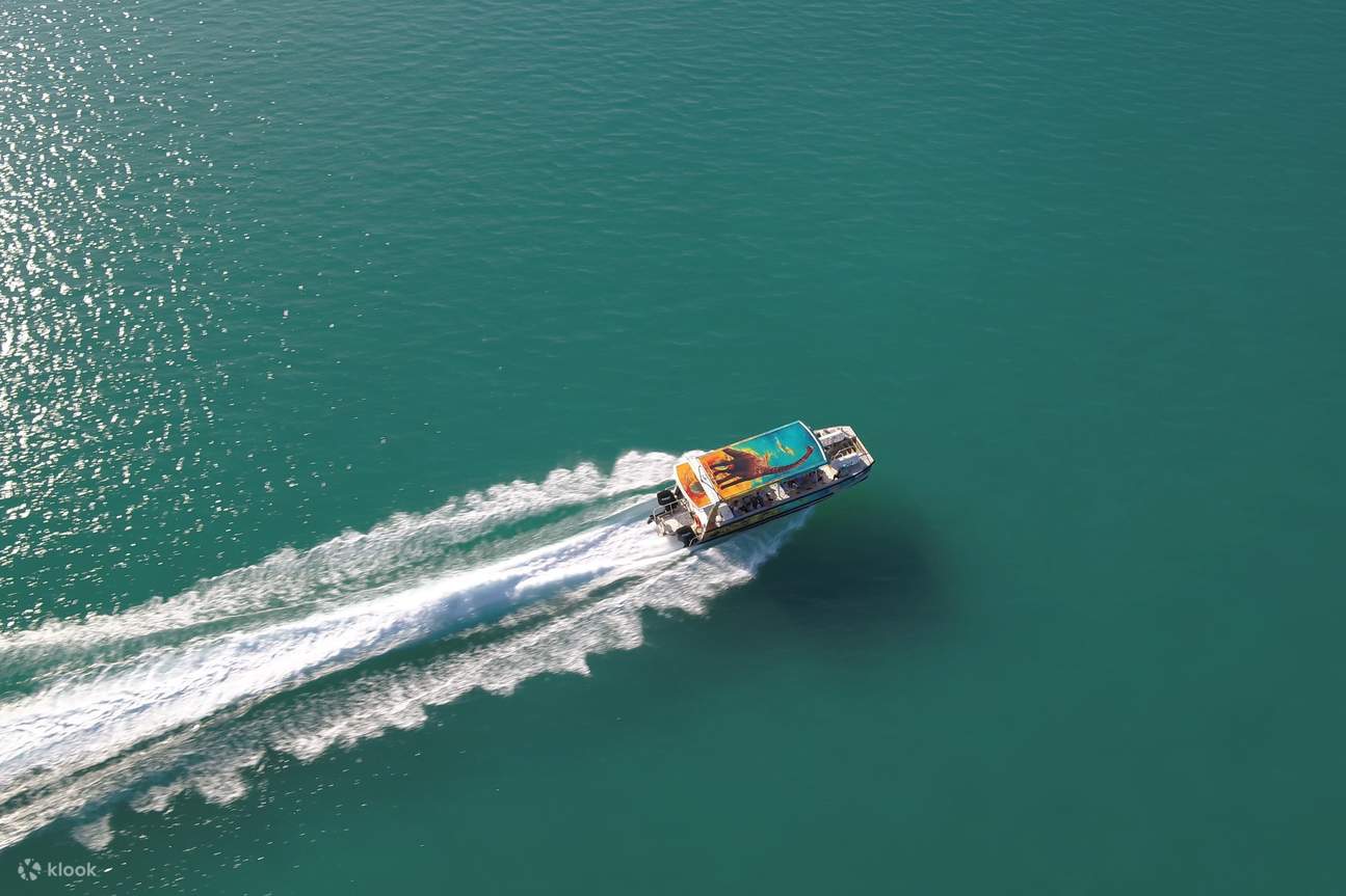 Brahminy Kite, our vessel, underway in Roebuck Bay