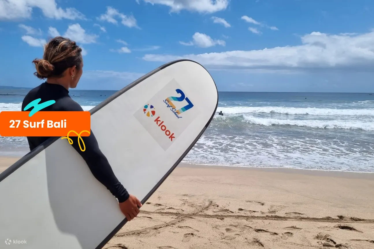 Surfing lesson at Kuta Beach