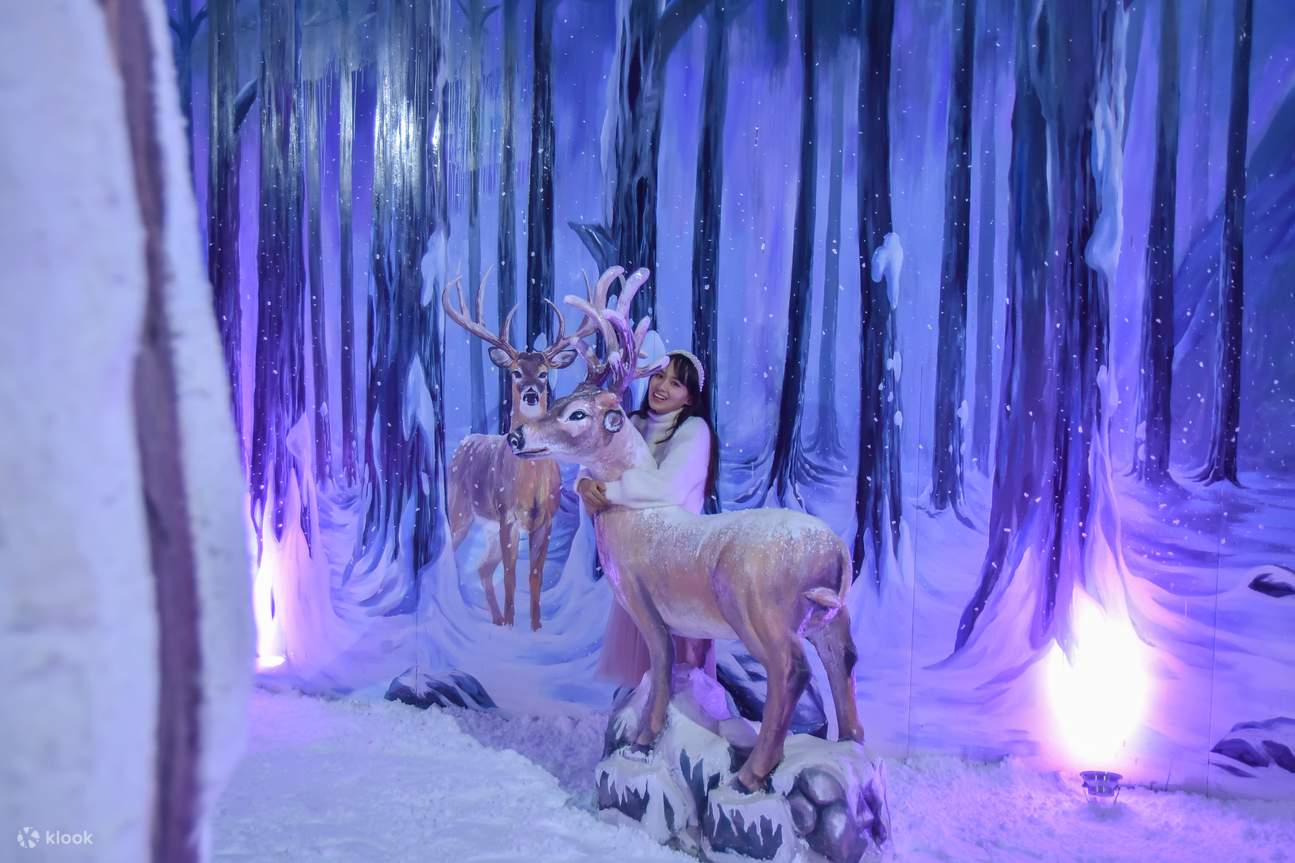 Le château de neige est l'endroit le plus impressionnant de Dalat Wonderland grâce à sa technologie de fabrication de neige à -10 degrés Celsius, faisant réapparaître une forêt enneigée comme en hiver en Europe.