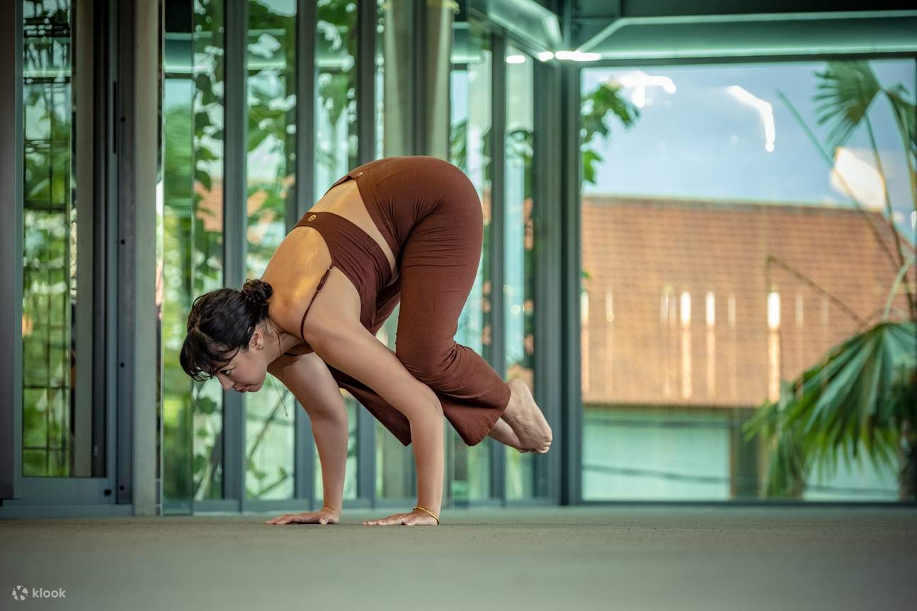 yoga instructor at yoga class in canggu badung bali