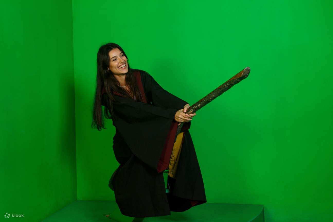 harry potter on a broomstick