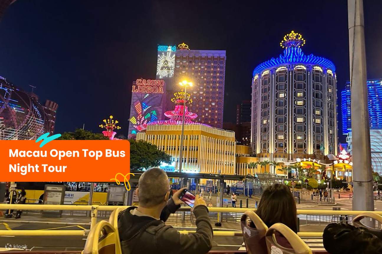 Tour đêm bằng xe buýt mui trần ở Macau