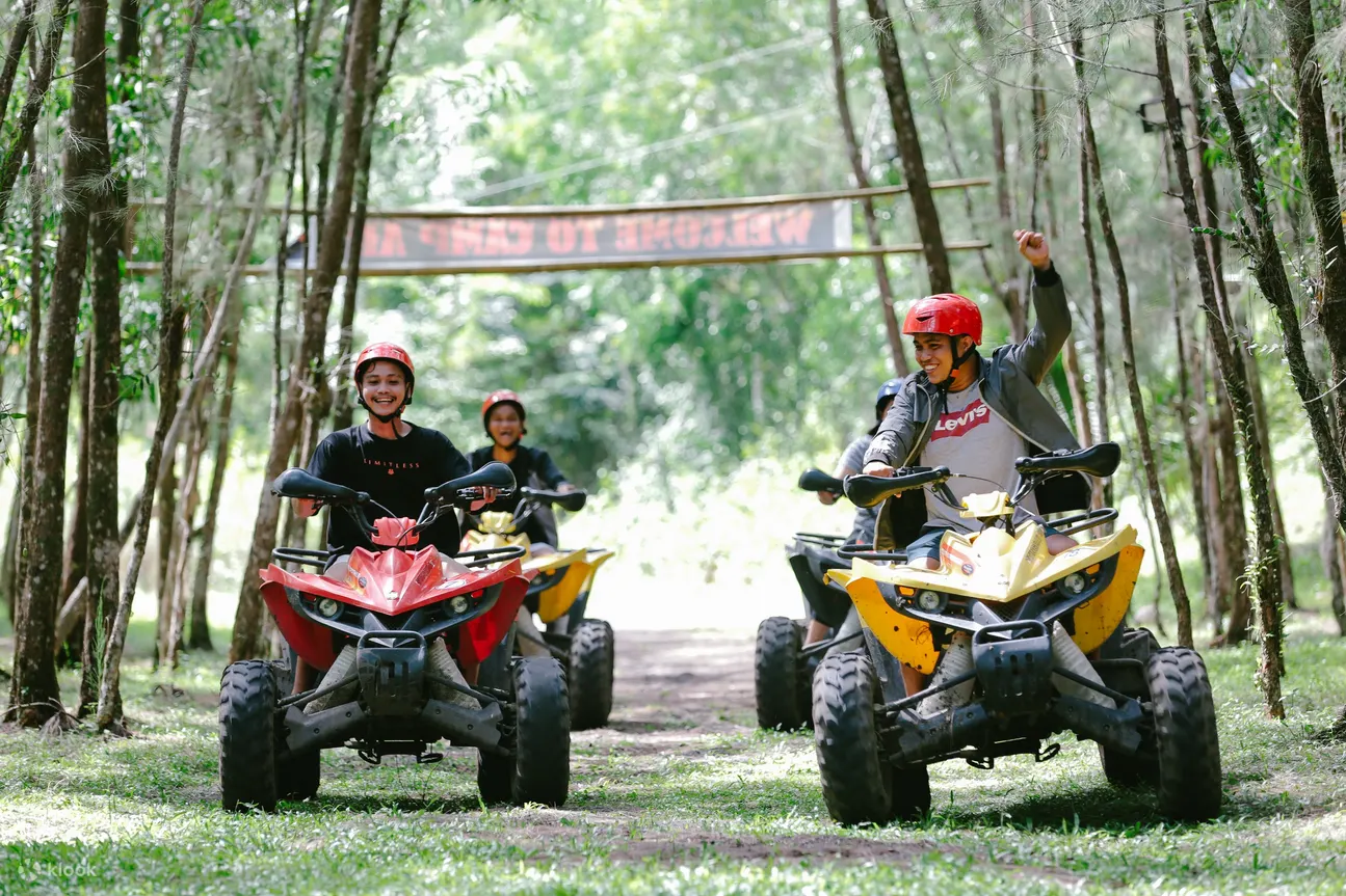 People riding ATVs in Legazpi, Albay