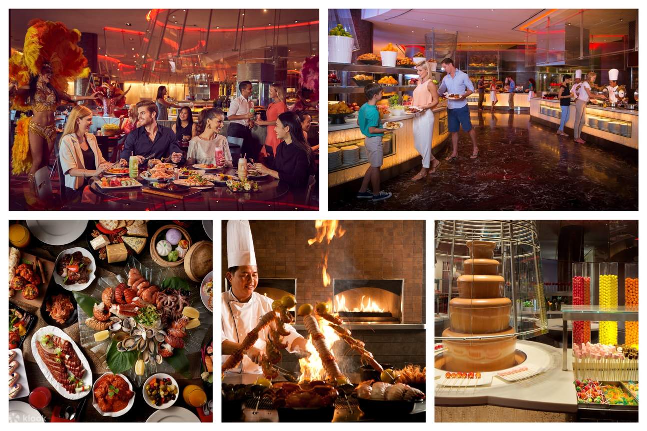 prasmanan makan malam saffron di altantis the palm