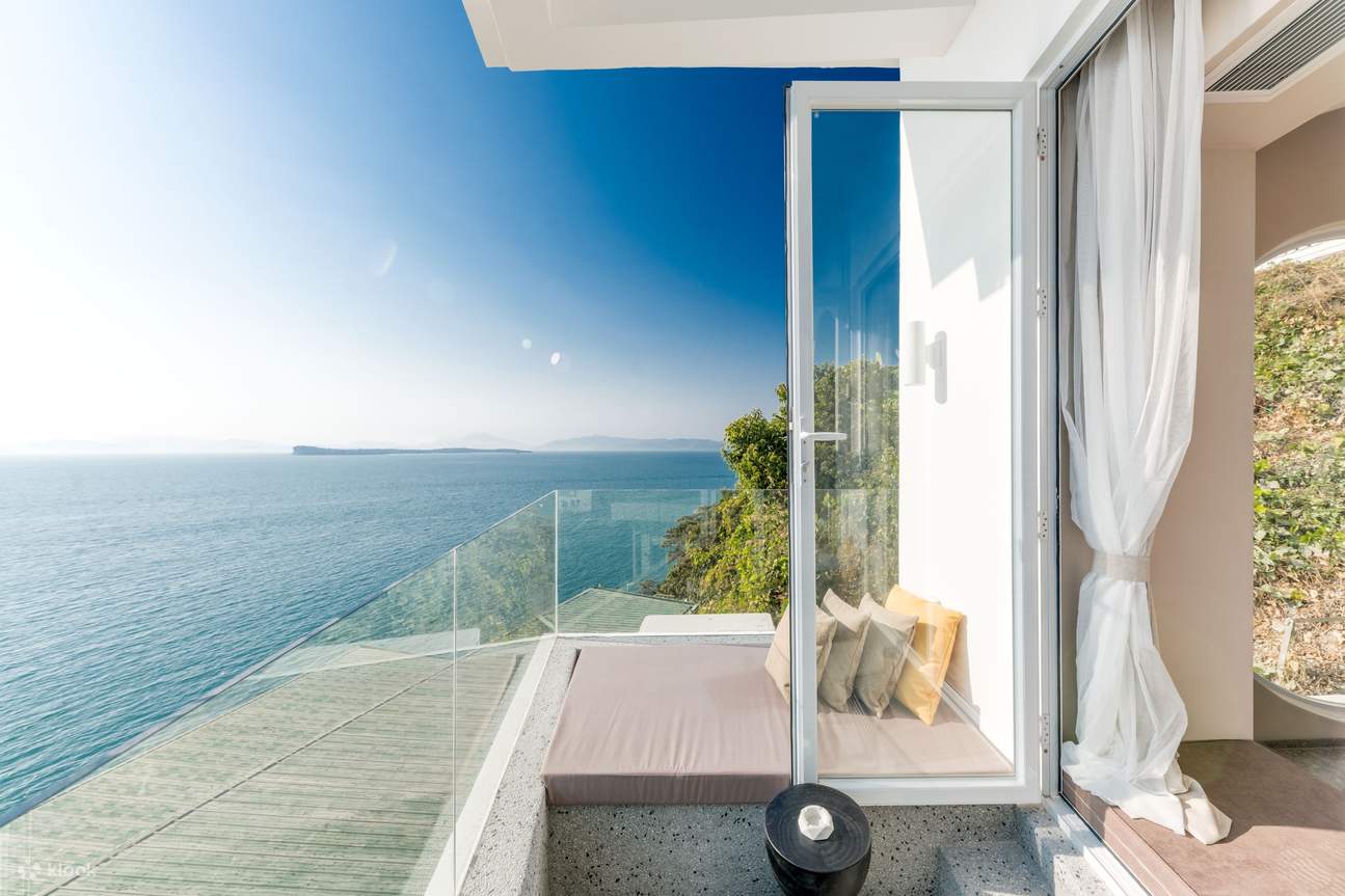 Chambre King A avec piscine et vue sur la mer dans le bâtiment D·Hairuo