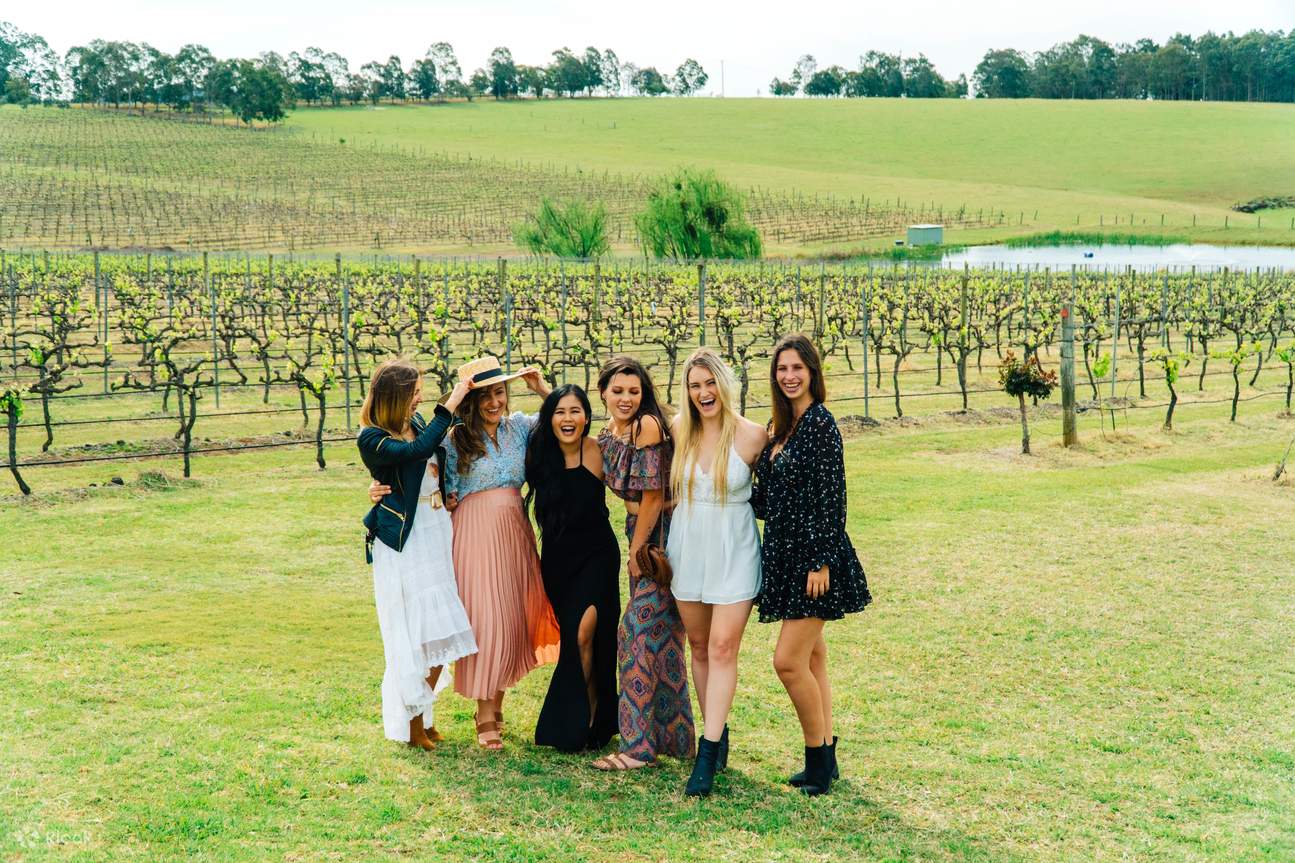 grupo de fotos en viñedo