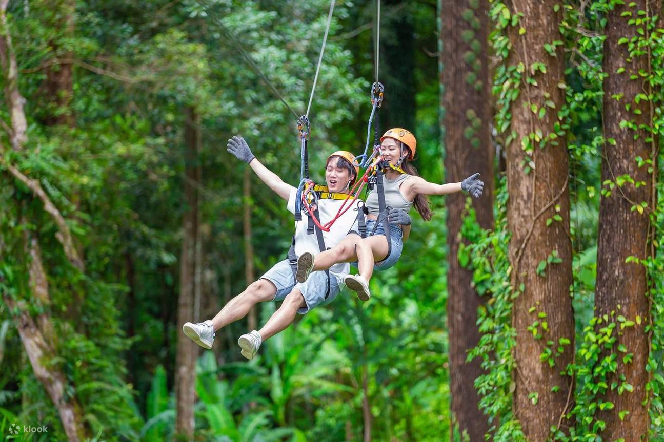 芭东山景高空滑索