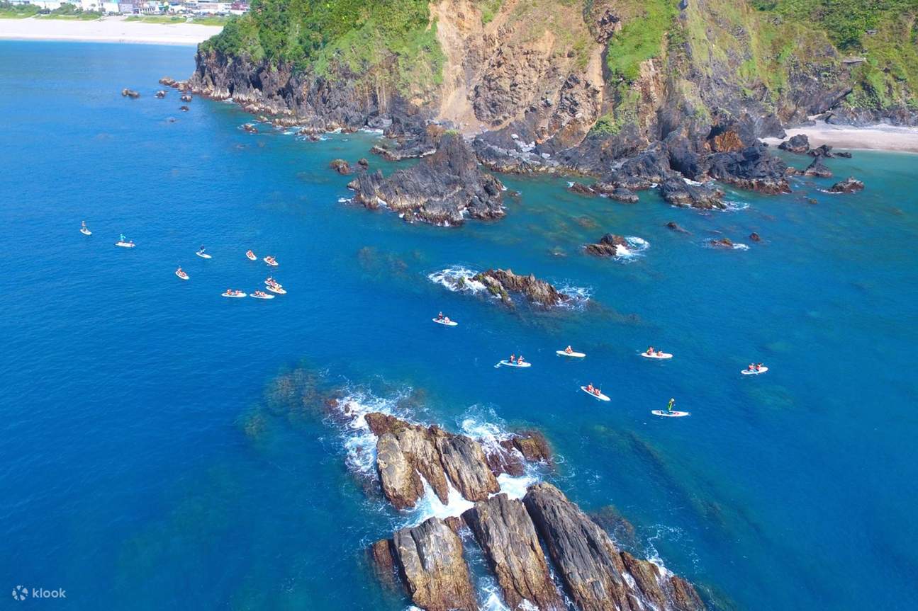 Luftaufnahmen von den Aktivitäten der Teilnehmer