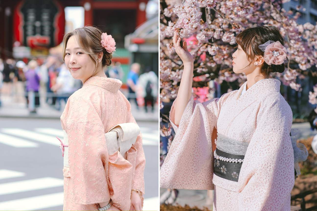 Location de kimono : choisissez parmi une vaste gamme de kimonos en dentelle, de style Taisho Roman ou de furisodes ! Comprend la coiffure et l'utilisation illimitée de décorations pour cheveux (Offre Tokyo/Asakusa Aiwa-fuku 1st branch)