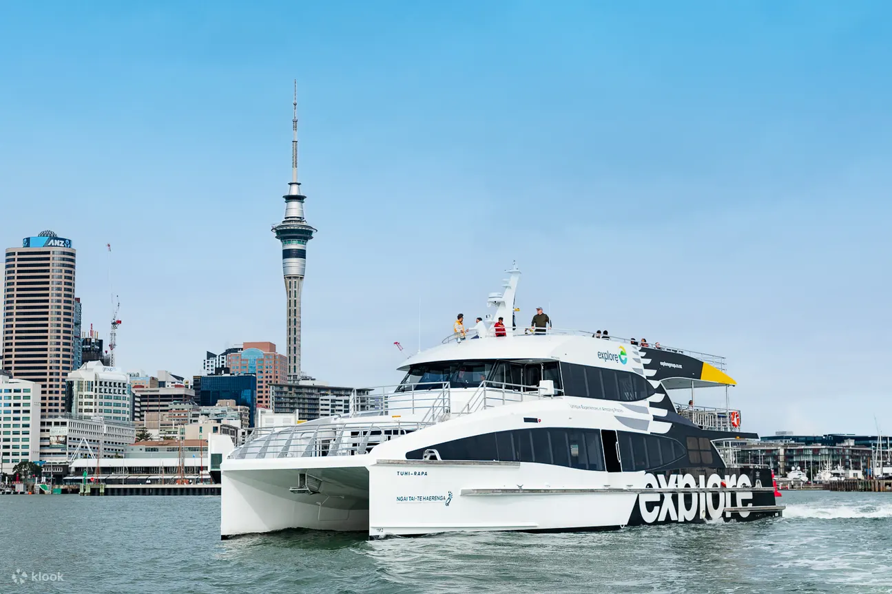 Explore group boat Auckland harbour