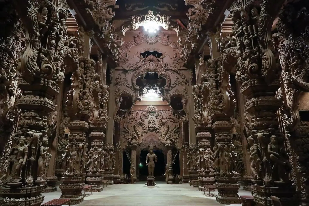Sanctuary of Truth exterior at night