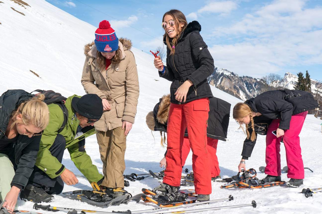 겨울 알프스 어드벤처: 스노슈, 썰매, 퐁듀 점심
