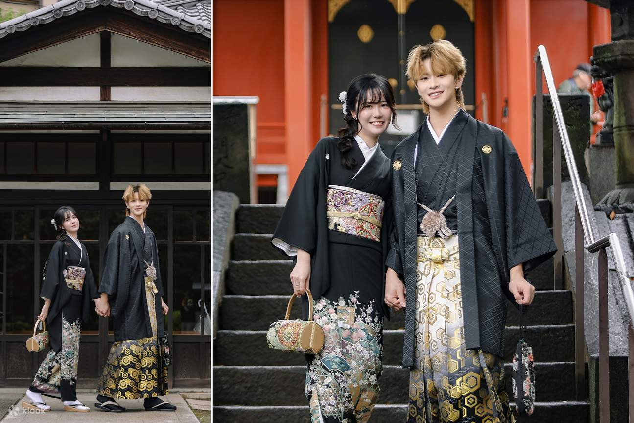 東京浅草着物レンタル体験＆振袖着物＆男性紋付袴着物（愛和服）