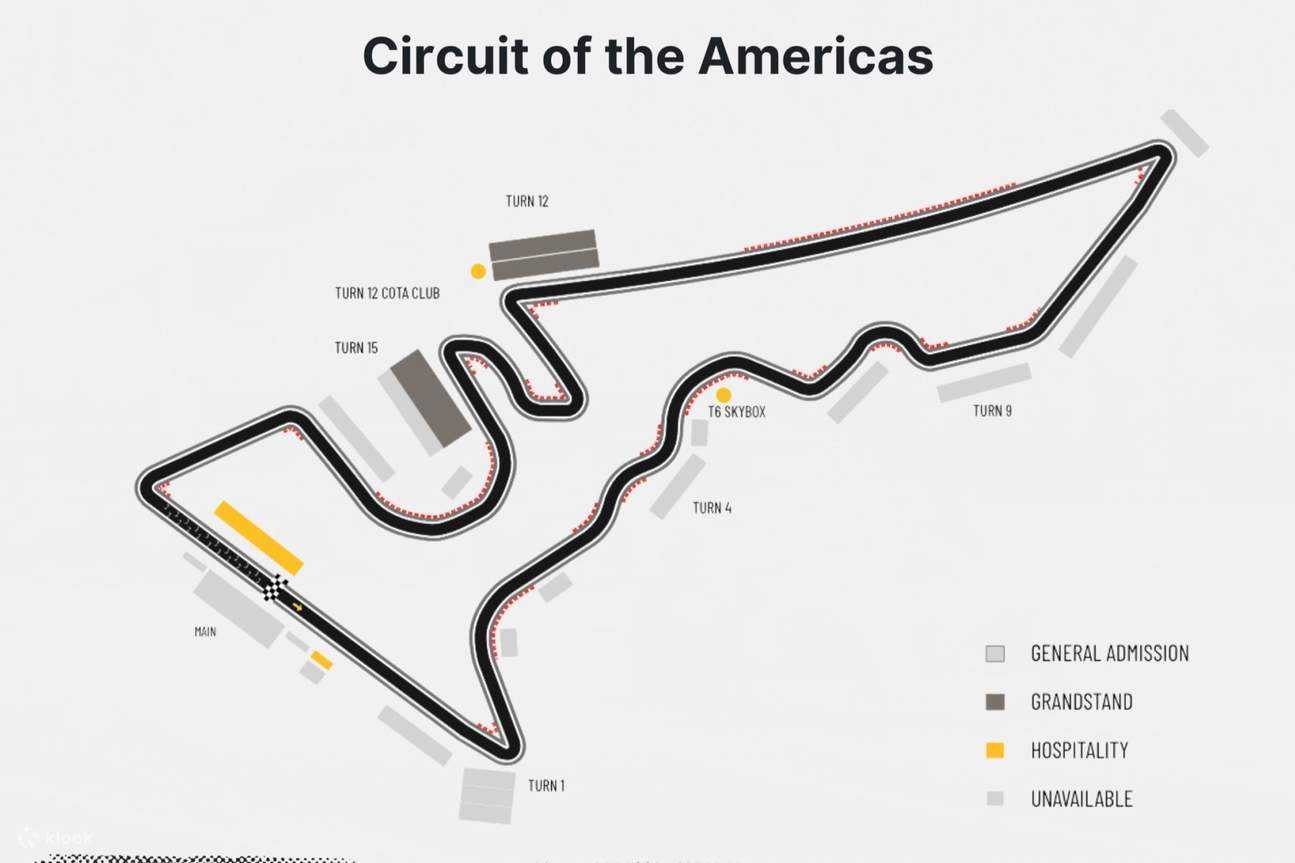 ตั๋ว Formula 1 Pirelli United States Grand Prix 2024 Klook ประเทศไทย