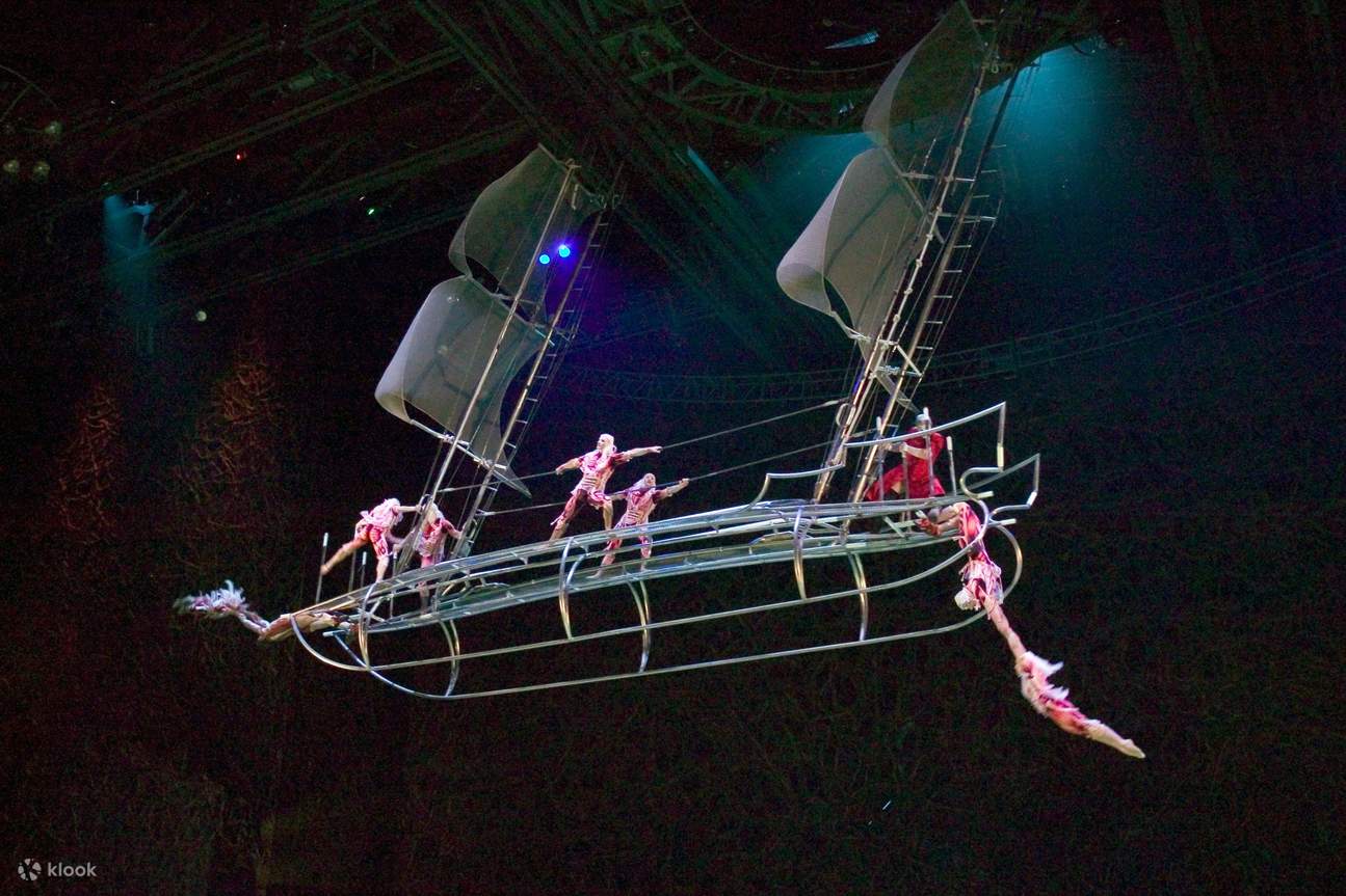 People in a ship frame in the air