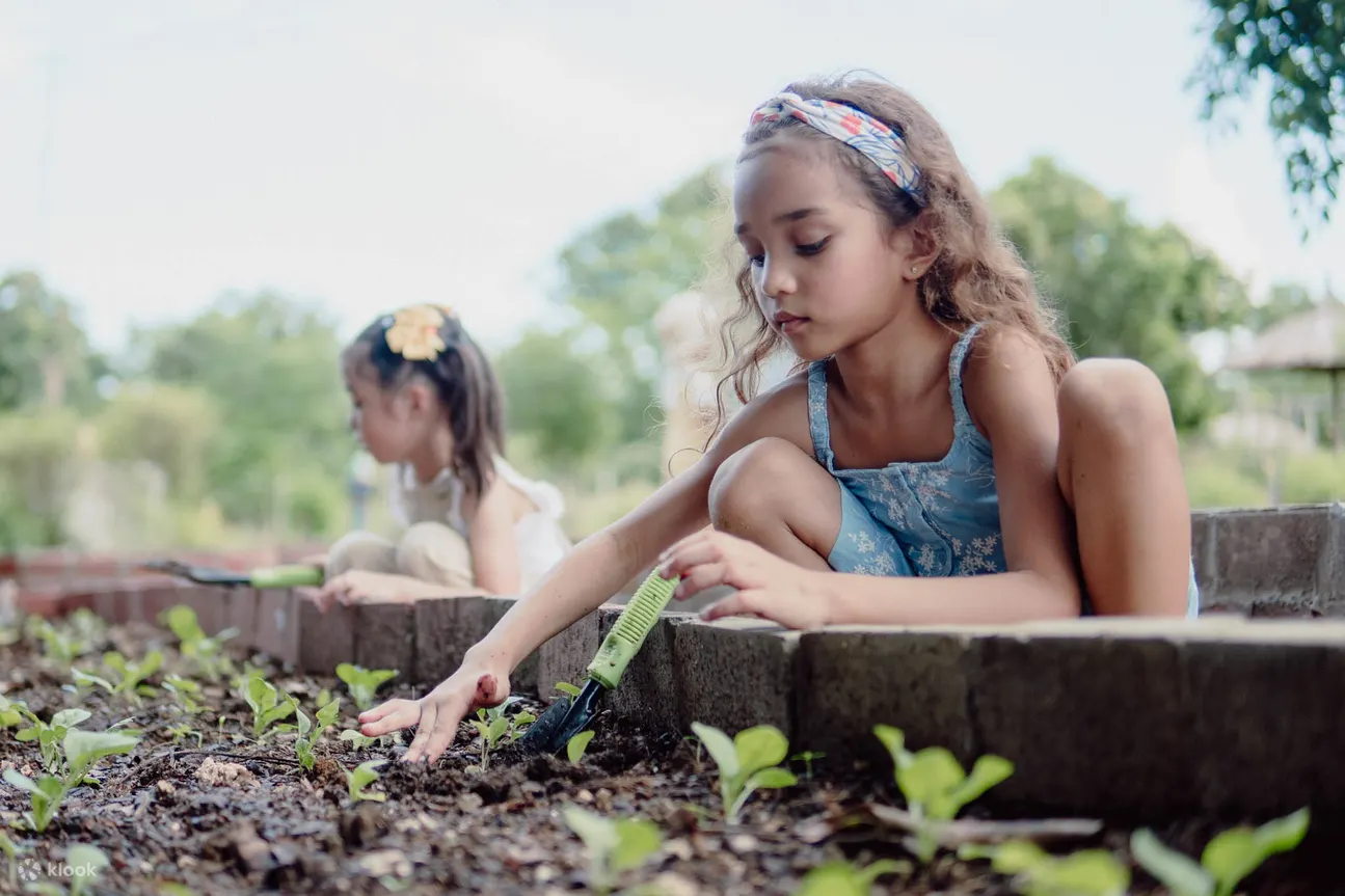 kids planting