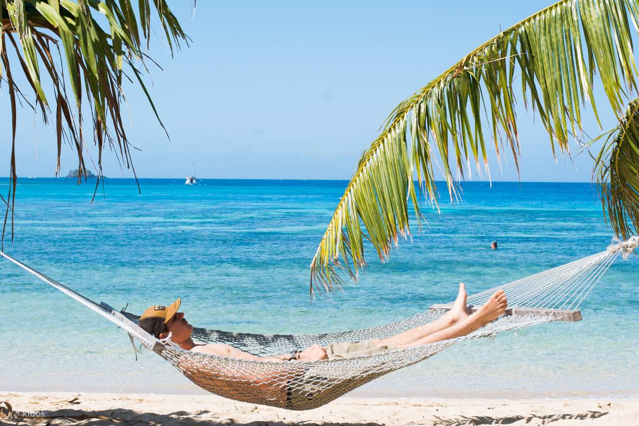 Relaxing on the hammock