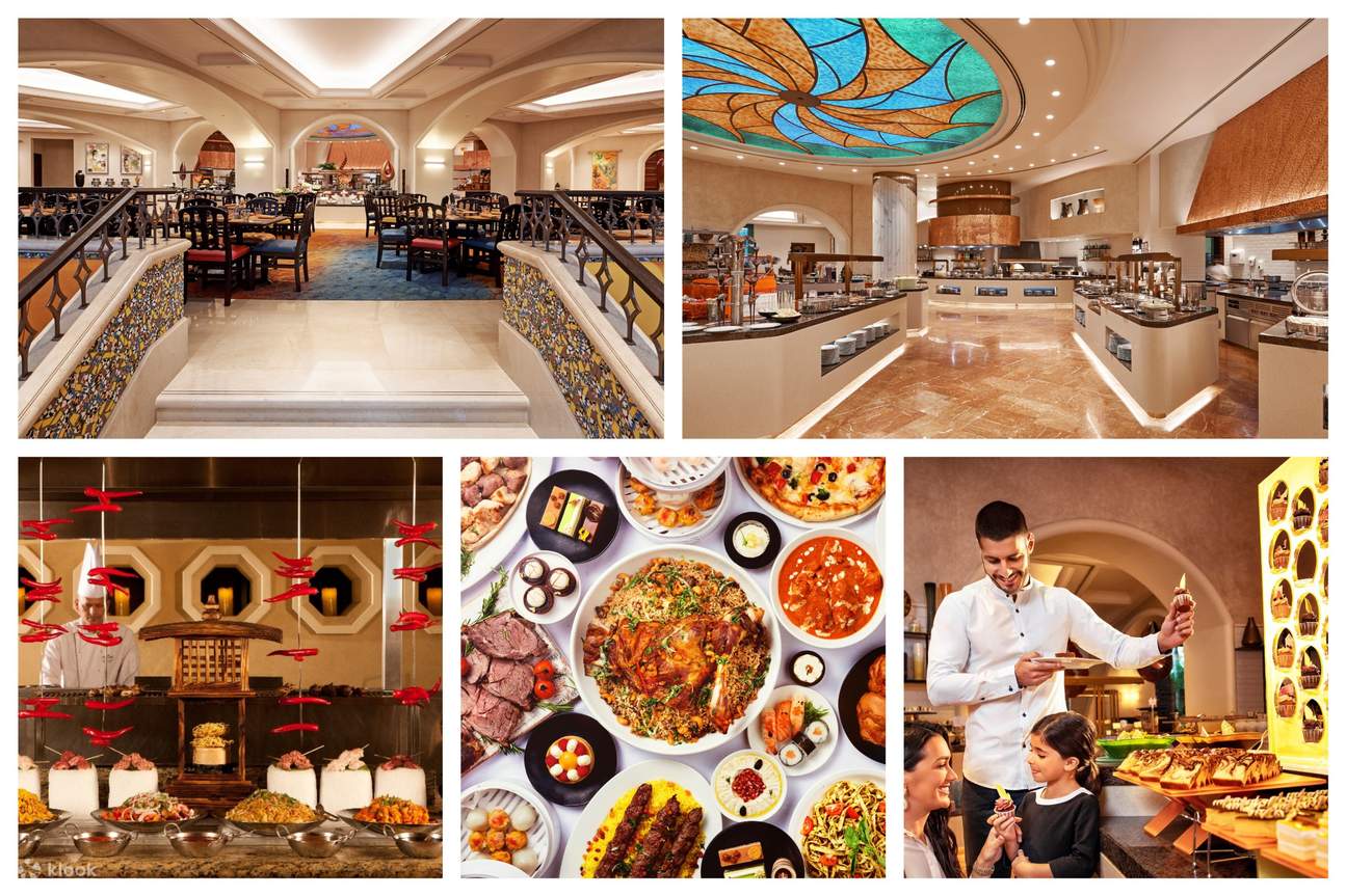 bufet makan malam kaleidoscope di Atlantis The Palm