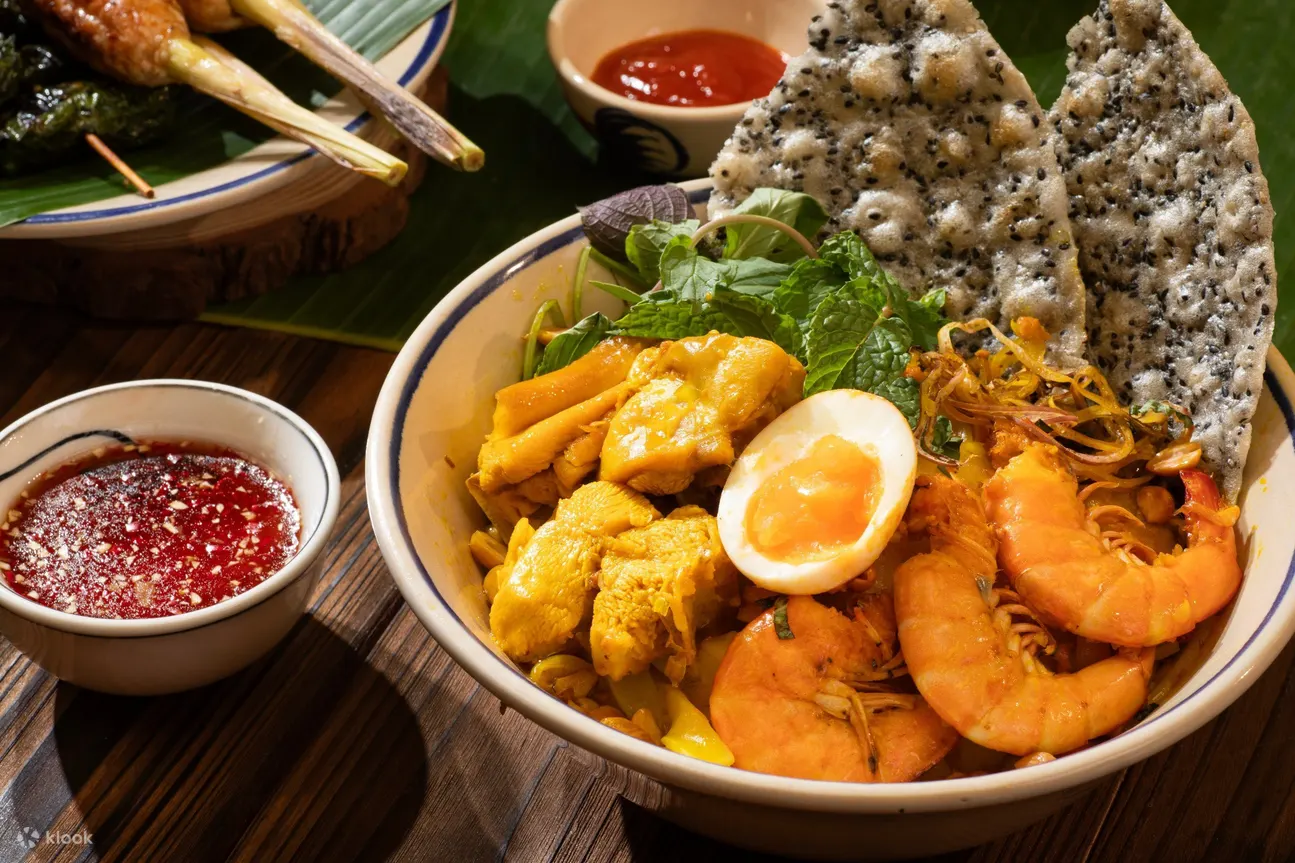 Savor traditional Vietnamese dishes at a local restaurant