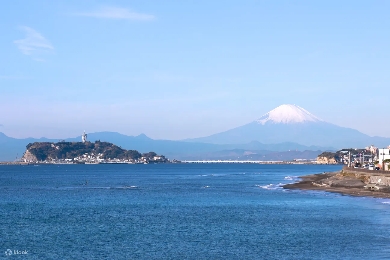 新江之島水族館-遠眺富士山