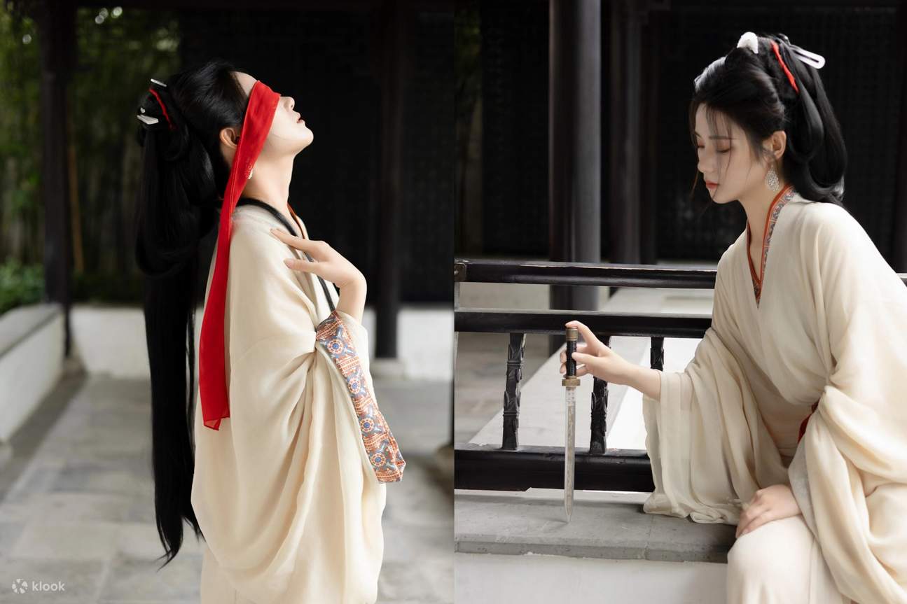 ประสบการณ์สวมชุดฮั่นฝูตามฤดูกาลที่ร้าน Chengdu Hua Shang Yue Ling