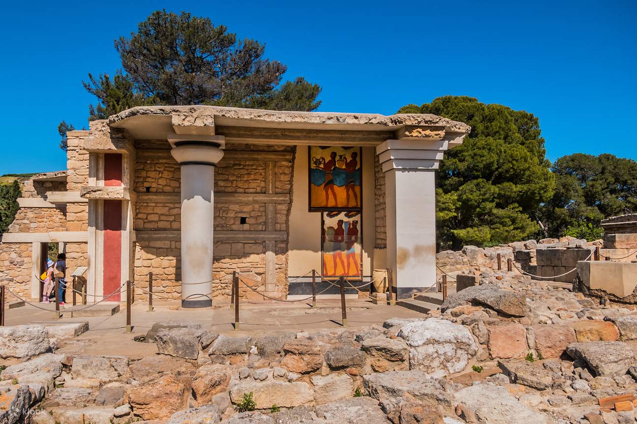ส่วนหนึ่งของพระราชวัง Knossos