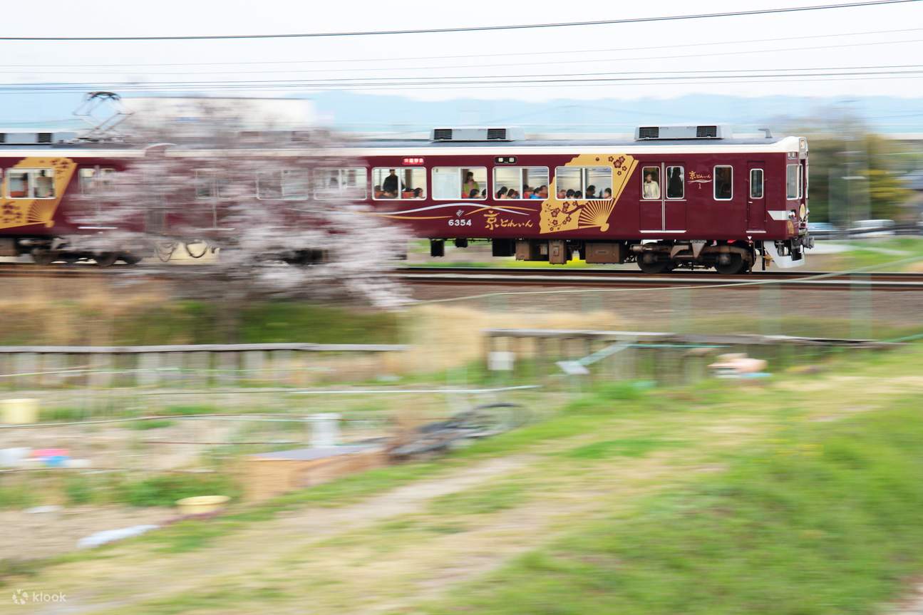 Specially decorated train is running between Osaka-umeda and Kyoto-kawaramachi on Saturdays, Sundays, and holidays