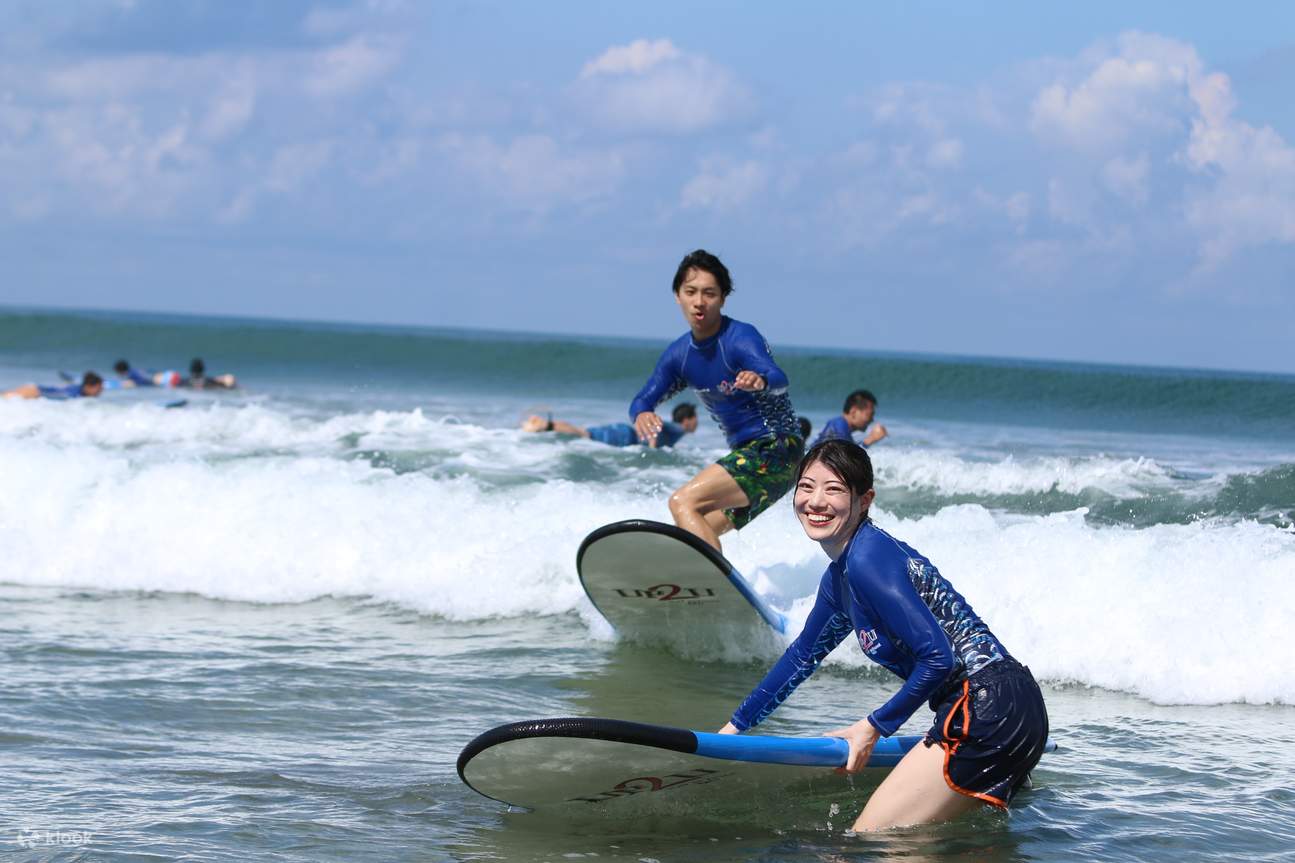 Pantai Kuta surf school signs