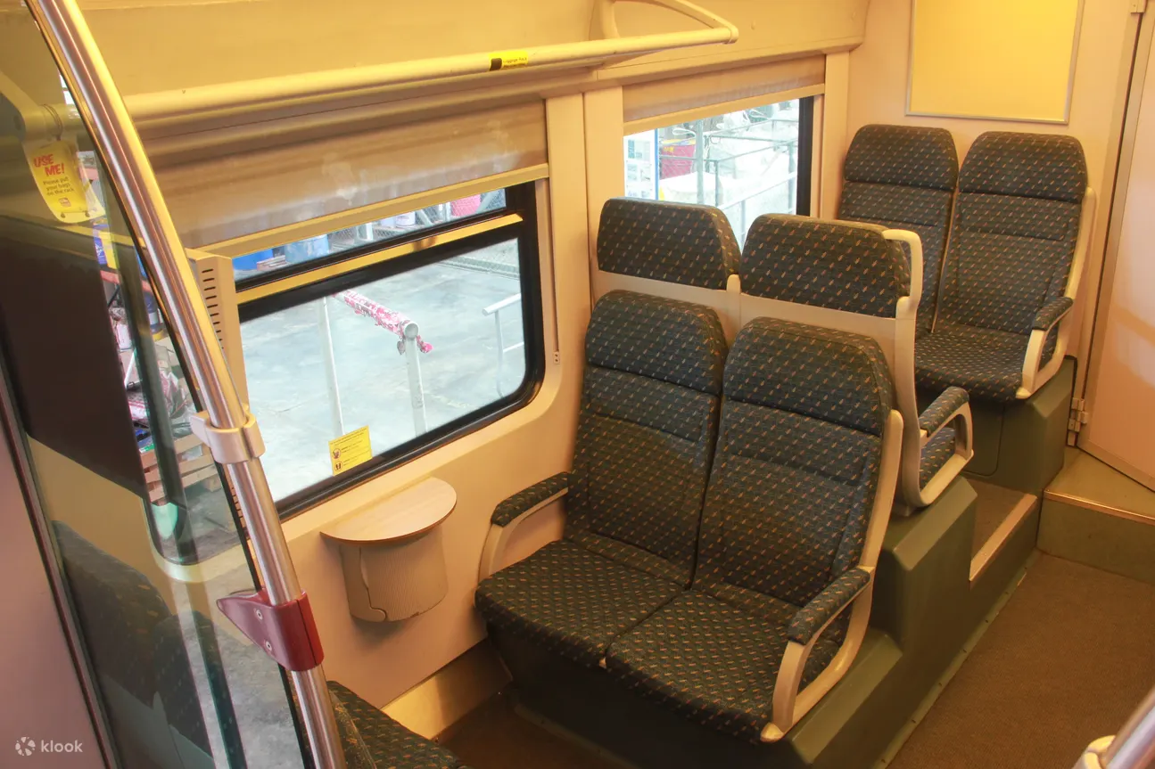 train interior window seats
