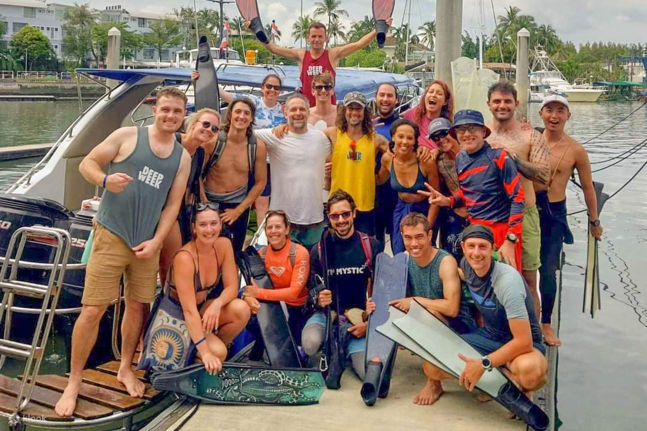 Buceo libre divertido juntos