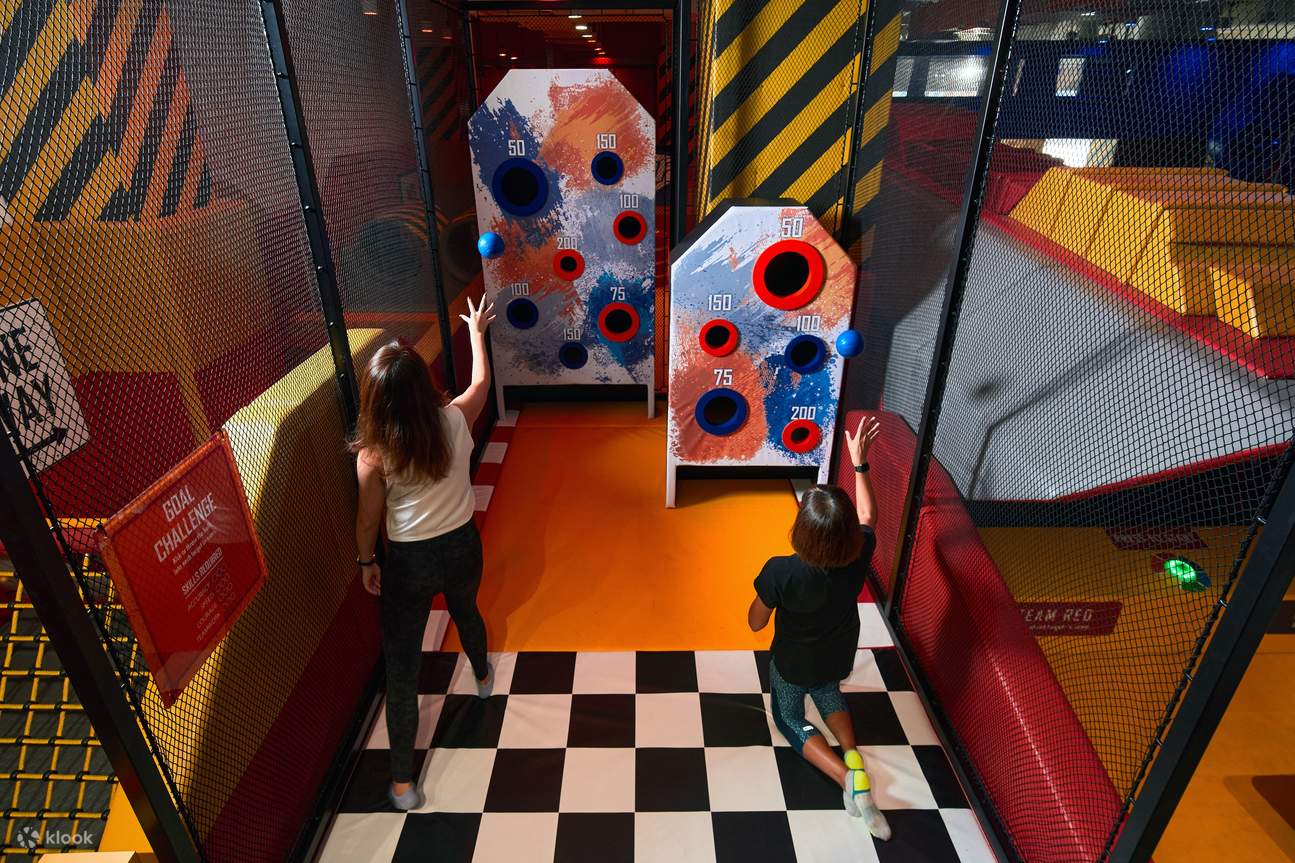 the Challenge Zone in NERF Action Xperience Singapore