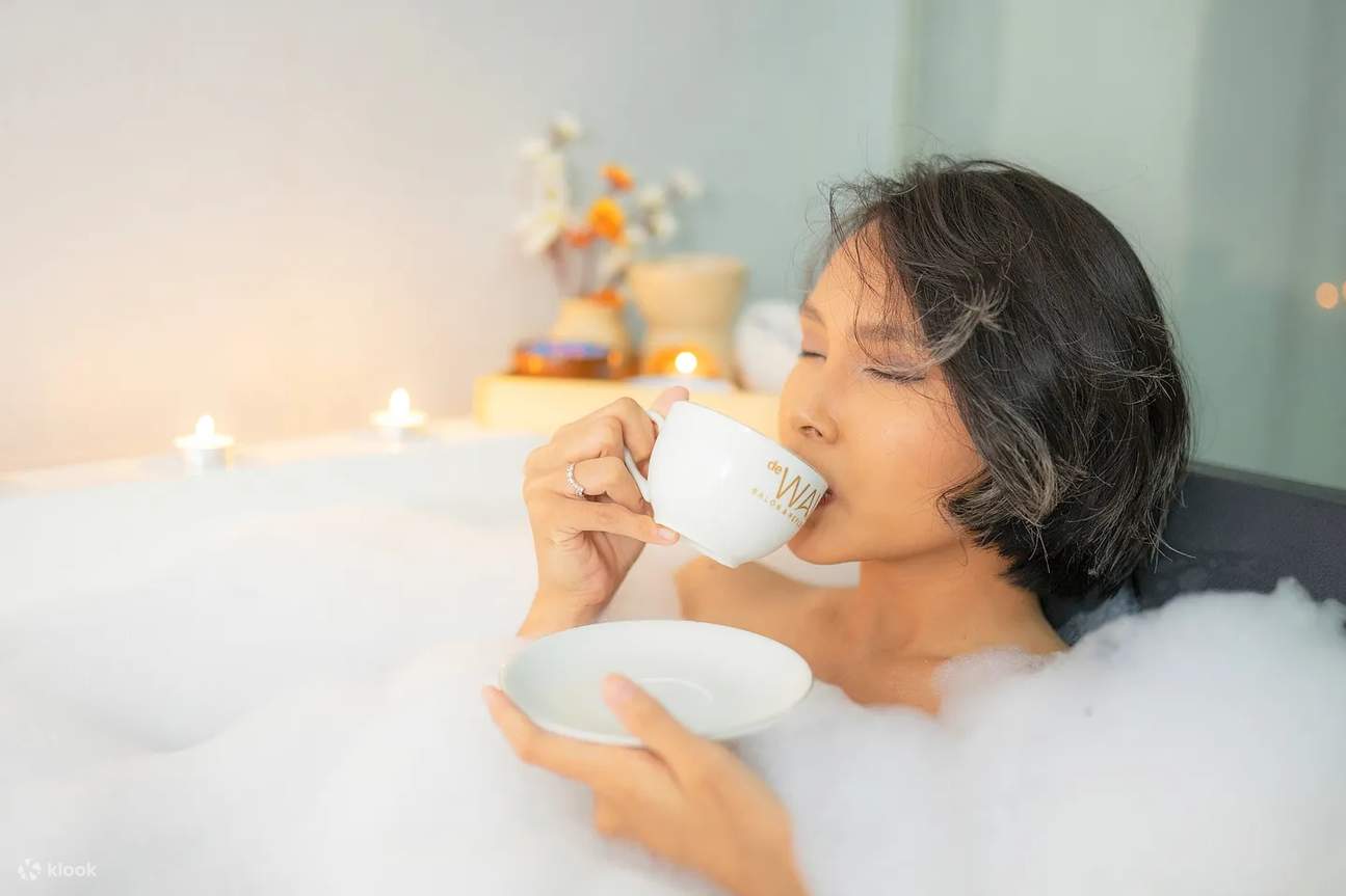 Indulge in serene spa moments with soothing aromatherapy and warm baths.