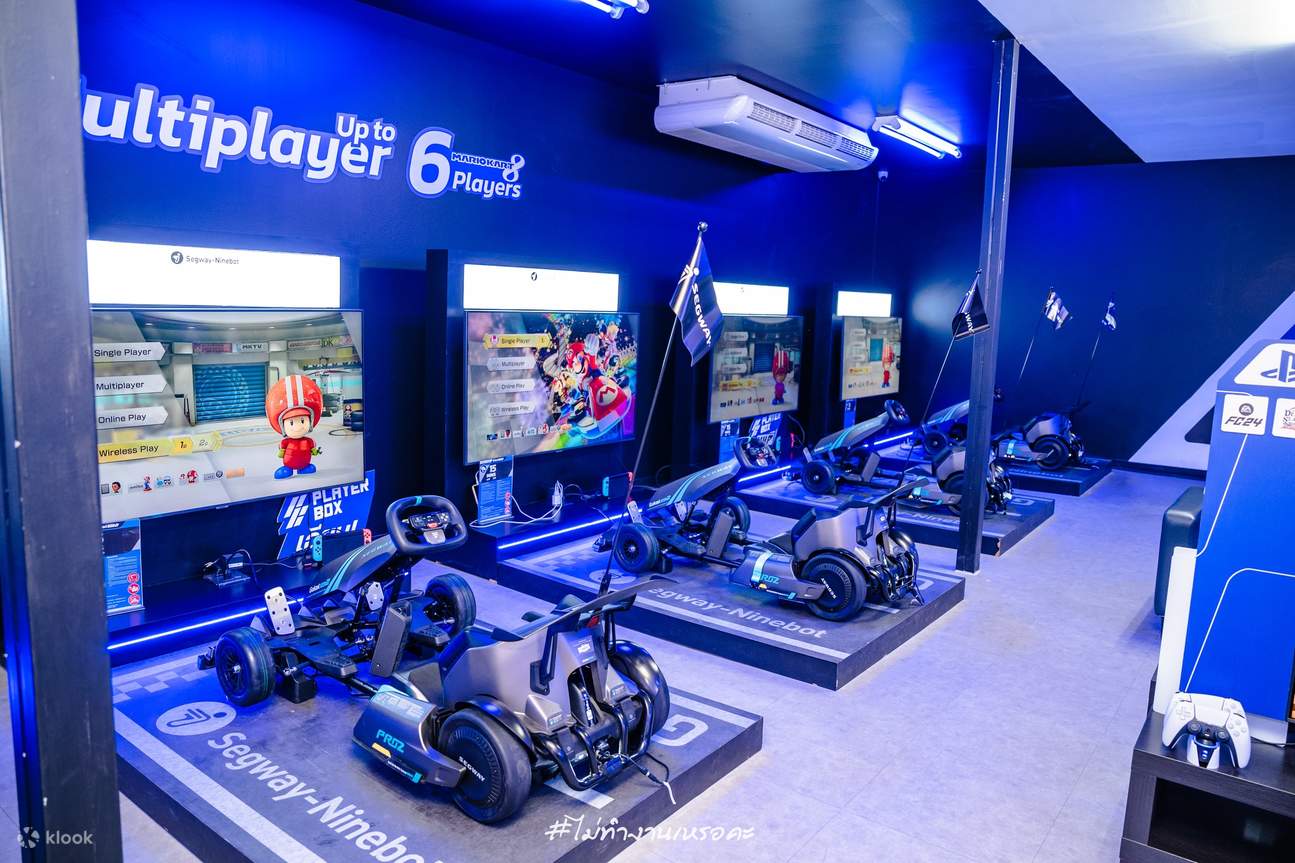 Gokart intérieur pour simulateur de course avec capacité multijoueur jusqu'à 6 joueurs