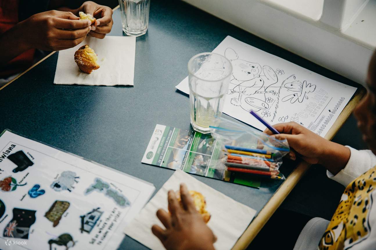 Детские развлечения на борту экскурсионного круиза по озеру Таупо